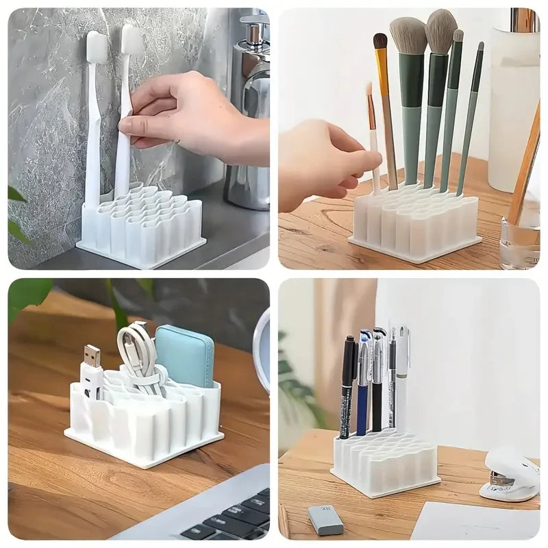 Pen Holder Multi-purpose Ointment Holder Stationery Storage Rack Desktop Ointment Stand Home Compartment Organizer