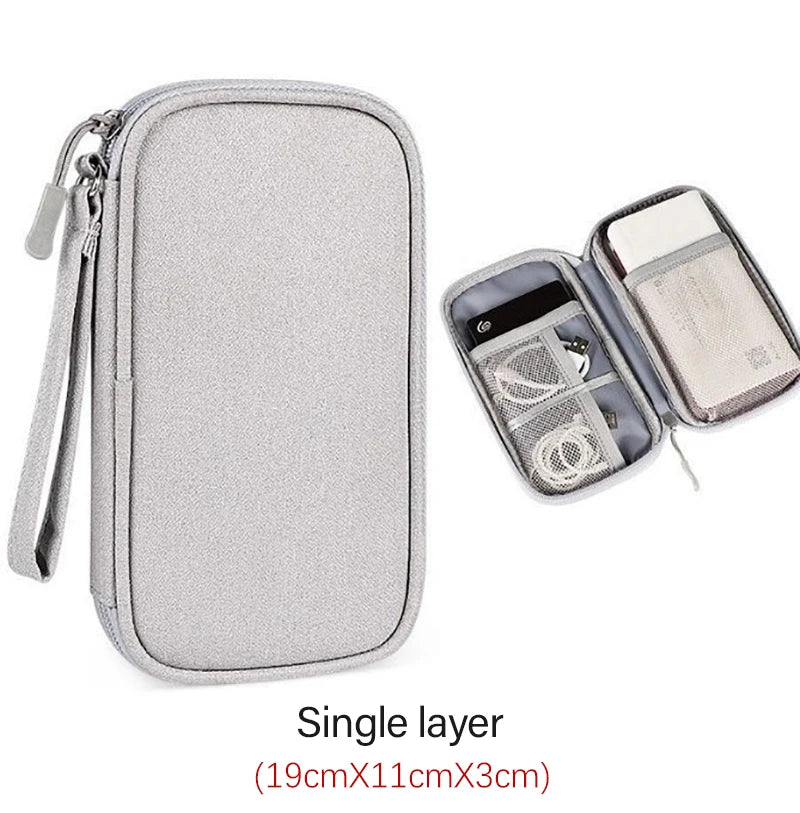 Travel Bag Storage Pouch Portable  Wire Organizer Zipper Bag Holiday Accessories Travel Voyage Indispensable