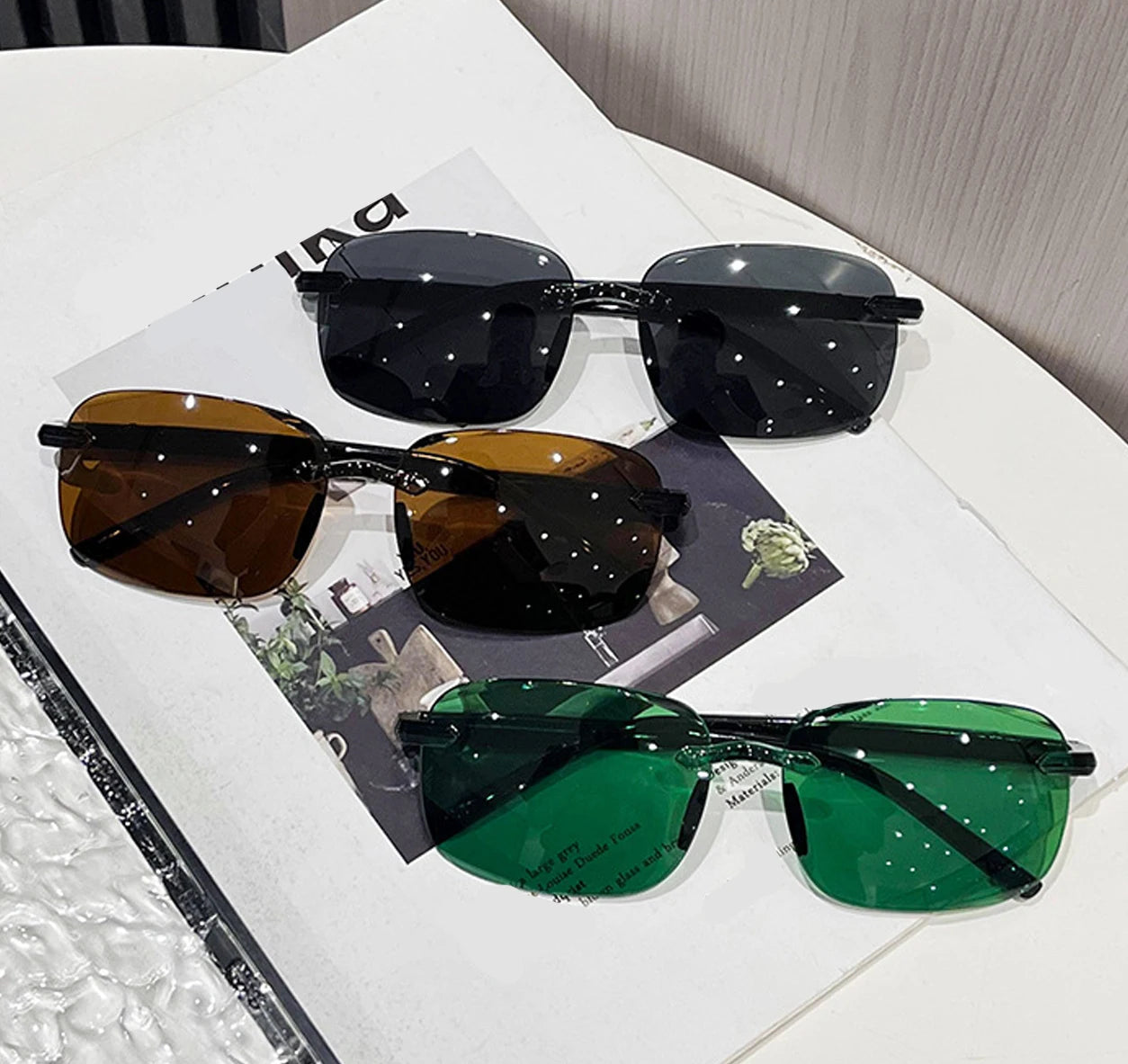 Minimalist Sunglasses Stylish Fashion Sunglasses Classic Sunglasses Trendy For Running Errands Outdoor Activities Fashion