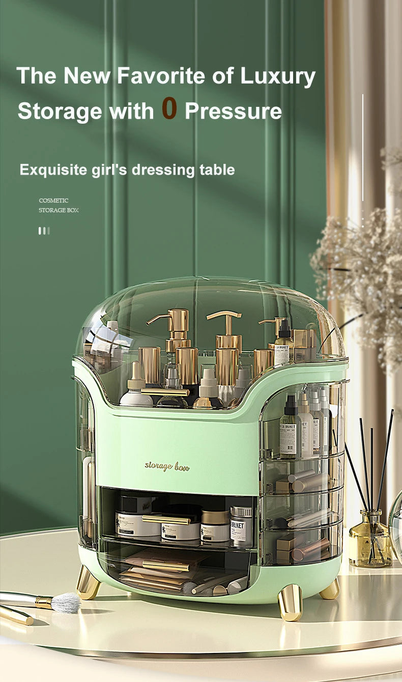 Cosmetics Storage Box Makeup Display Shelf Desktop Dressing Table Jewelry Organizer Box Bathroom Lipstick Skin Care Product Rack