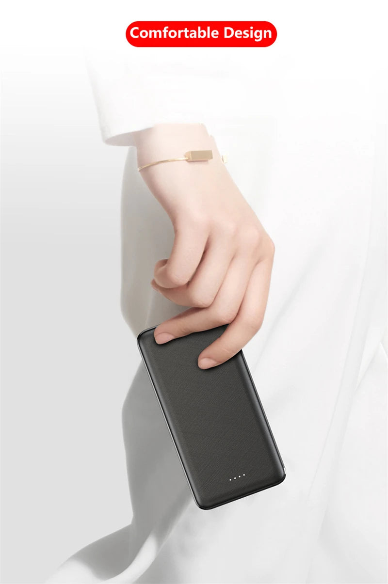 Slim Power Bank 20000mAh 5V 2A Portable Charger for Heated Vest Jacket Power Bank for Xiaomi Mi iPhone Air Conditioning Clothing