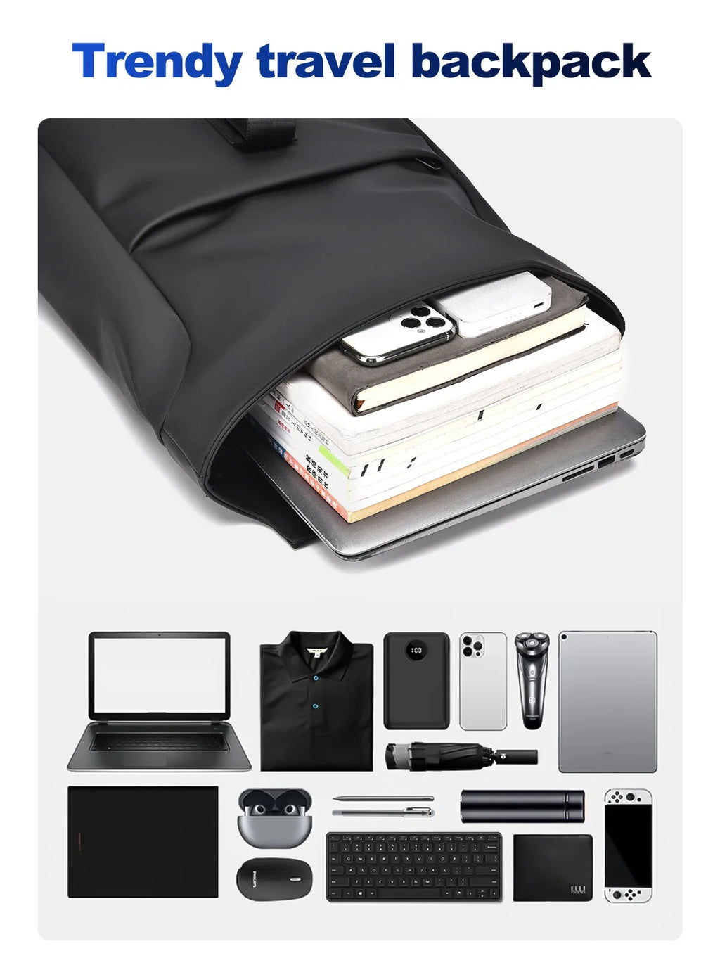 British Style Backpack For Men New Luxury Brand Urban Daily Back Pack 14-16 Laptop Backpacks Waterproof Student Bagpack Male