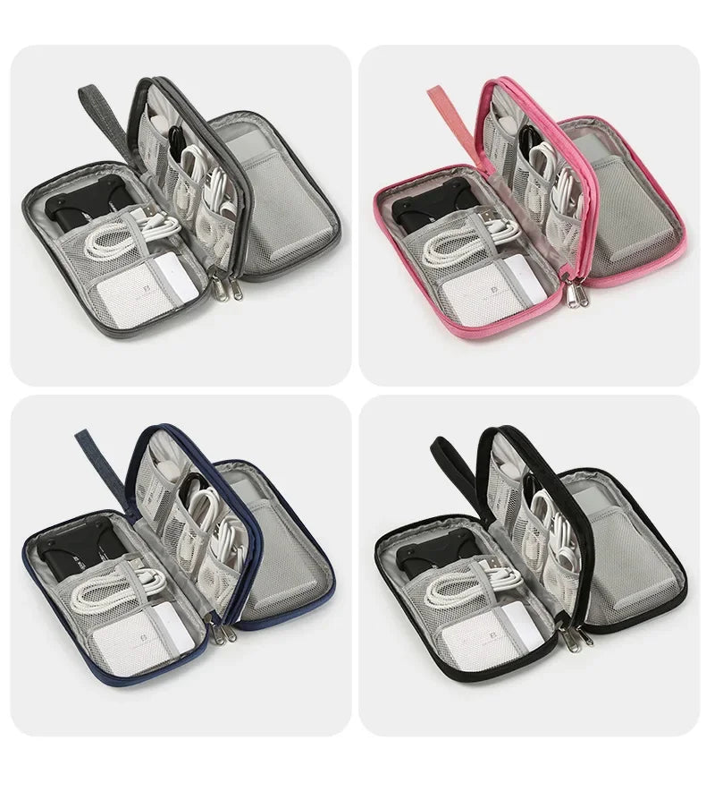 Travel Organizer Bag Cable Storage Organizers Pouch Carry Case Portable Flat waterproof digital double-layer storage bag