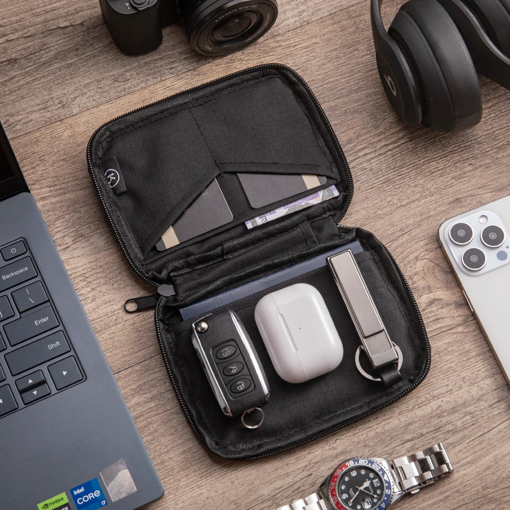 Passport Pouch，Travel Wallet with RFID Blocking - Premium Document Organizer Case for Men and Women - Holds Passports, Cards