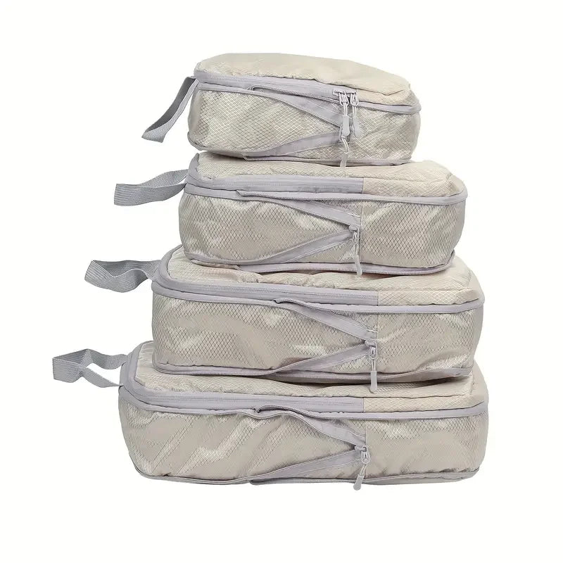 Travel Luggage Organizer Compression Packing Cubes for Carry on Luggage Large Capacity Suitcase Bags Set Waterproof Storage Bags
