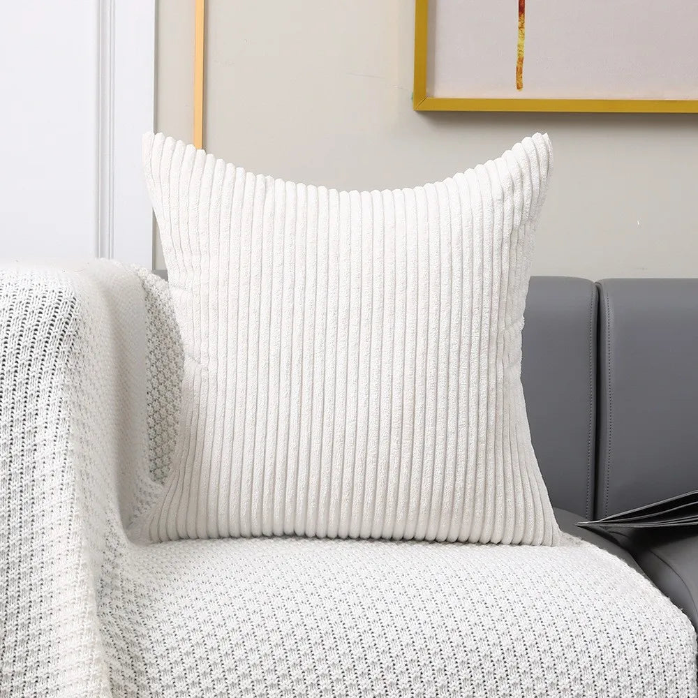 1 Pc Corduroy Decorative Throw Pillow Cover Soft Boho Striped Pillow Covers Modern Farmhouse Home Decor