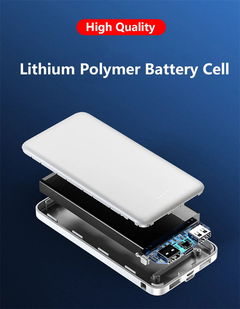 Slim Power Bank 20000mAh 5V 2A Portable Charger for Heated Vest Jacket Power Bank for Xiaomi Mi iPhone Air Conditioning Clothing