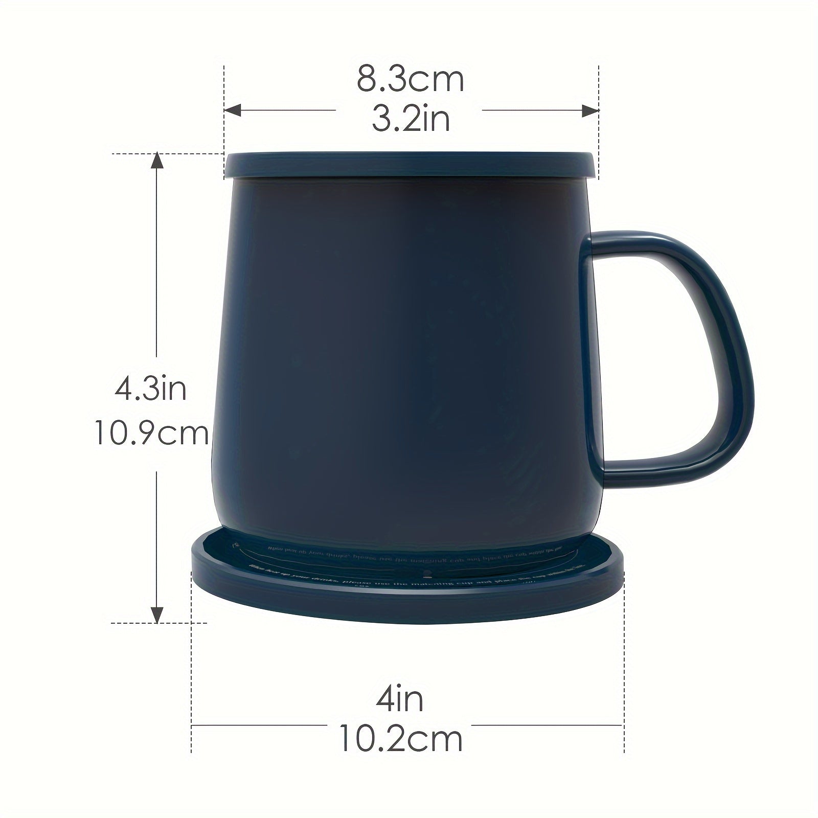 Self Heating Coffee Mug With 15W Wireless Charging Pad - 131°F/55°C Smart Temperature Control, Suitable For Office & Home (380 ML/13 Fl Oz) - Energy Efficient, Modern Design.