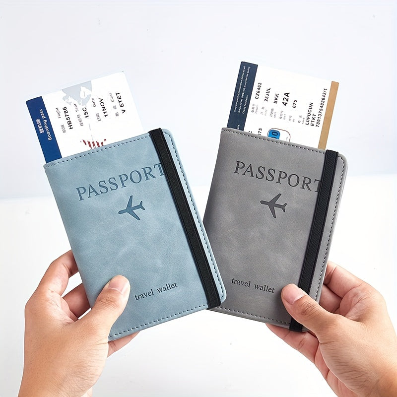 RFID Passport Holder - Thin, Multi-Functional Wallet for Travel, 1pc