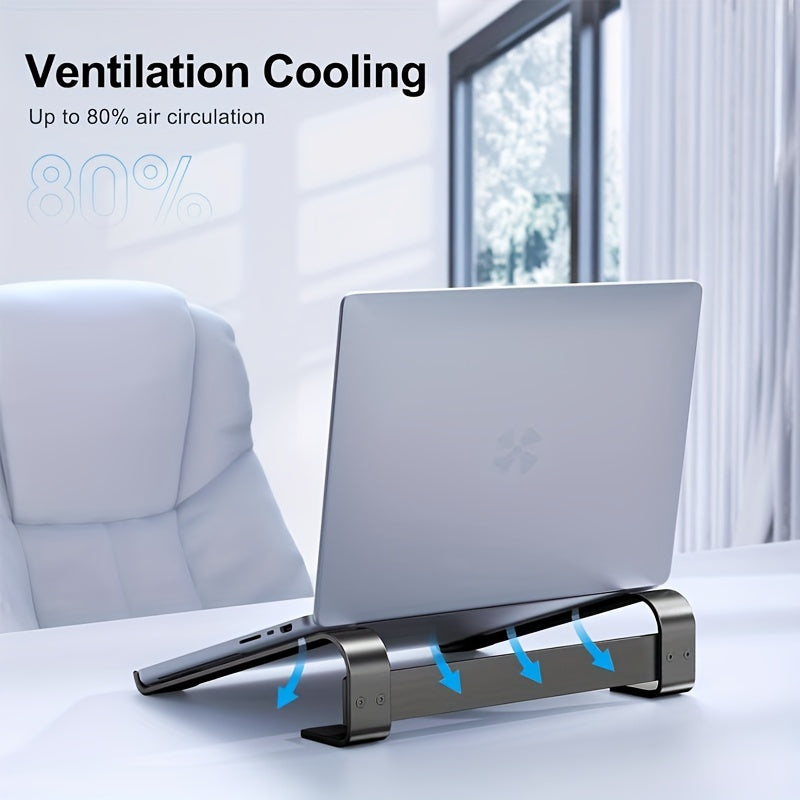 Desktop Laptop Stand, Aluminum Laptop Stand, Ergonomic Computer Stand, Suitable for Laptops, Laptop Cooling Stand, Compatible with MacBook Pro/Air, Dell, HP, Lenovo, 10-17.3 Inches